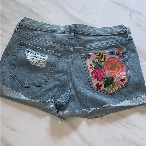 BDG x Rifle Paper Co Pocket Mid Rise Denim Shorts - Picture 3 of 8